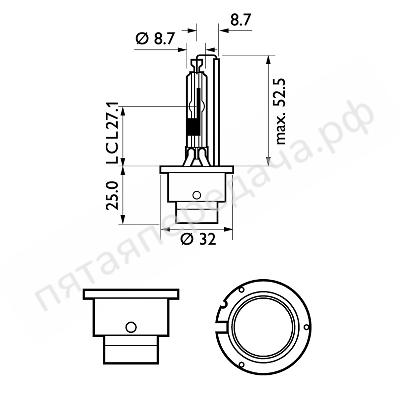 Лампа газоразрядная D2R 85В 35Вт - 85126VIS1