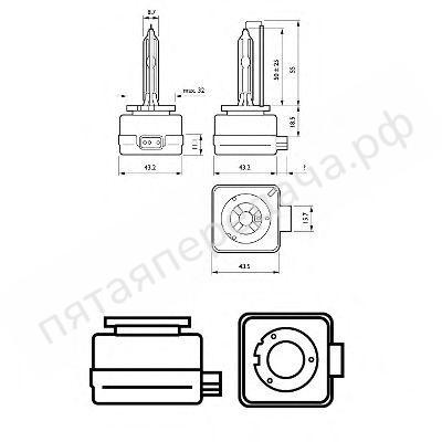 Лампа газоразрядная D1S 85В 35Вт - 85415XVC1