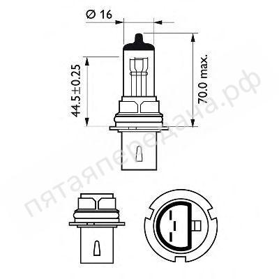 Лампа накаливания, картонная упаковка - 9004C1