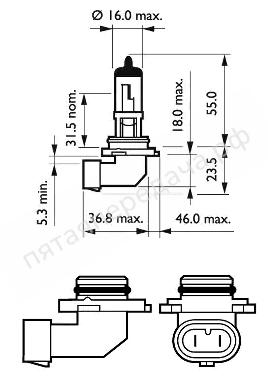 Лампа накаливания Premium HB4 12В 51Вт - 9006PRC1