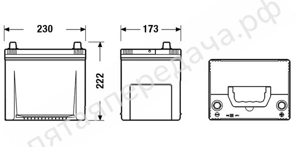 Батарея аккумуляторная, 12В 65А/ч - TA654