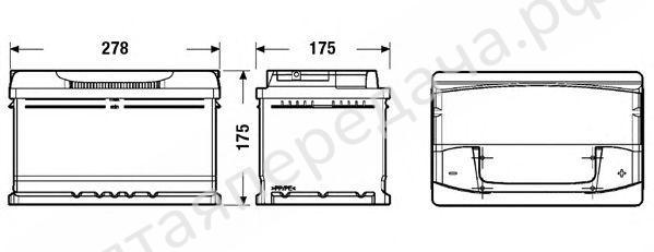 Батарея аккумуляторная, 12В 75А/ч - TA722