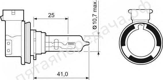 Лампа галоген Essential H9 12В 65Вт - 032011