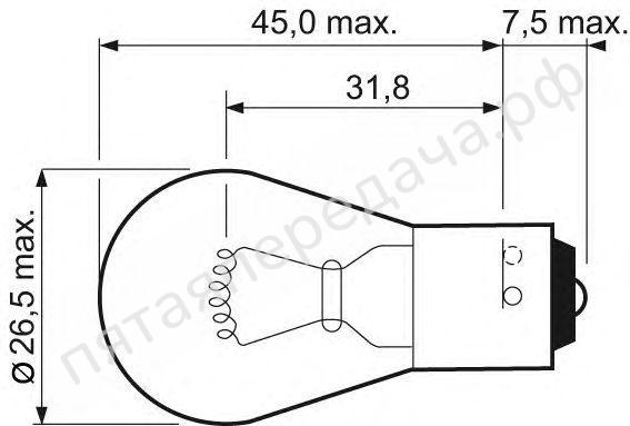 Лампа накаливания, PY21W 12В 21Вт - 032103