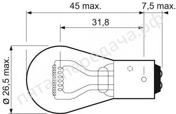 Лампа накаливания, Essential P21/4W 12В 21/4Вт - 032205