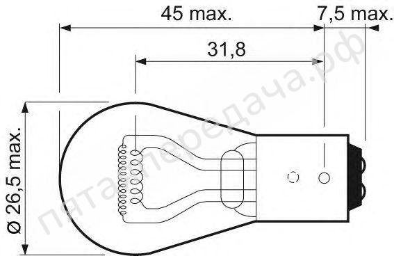 Лампа накаливания, Essential P21/5W 12В 21/5Вт - 032207