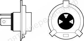 Лампа накаливания, Aqua Vision H4 12В 60/55Вт - 032515