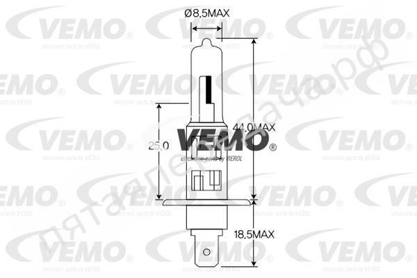 Лампа накаливания, H1 12В 55Вт - V99840012